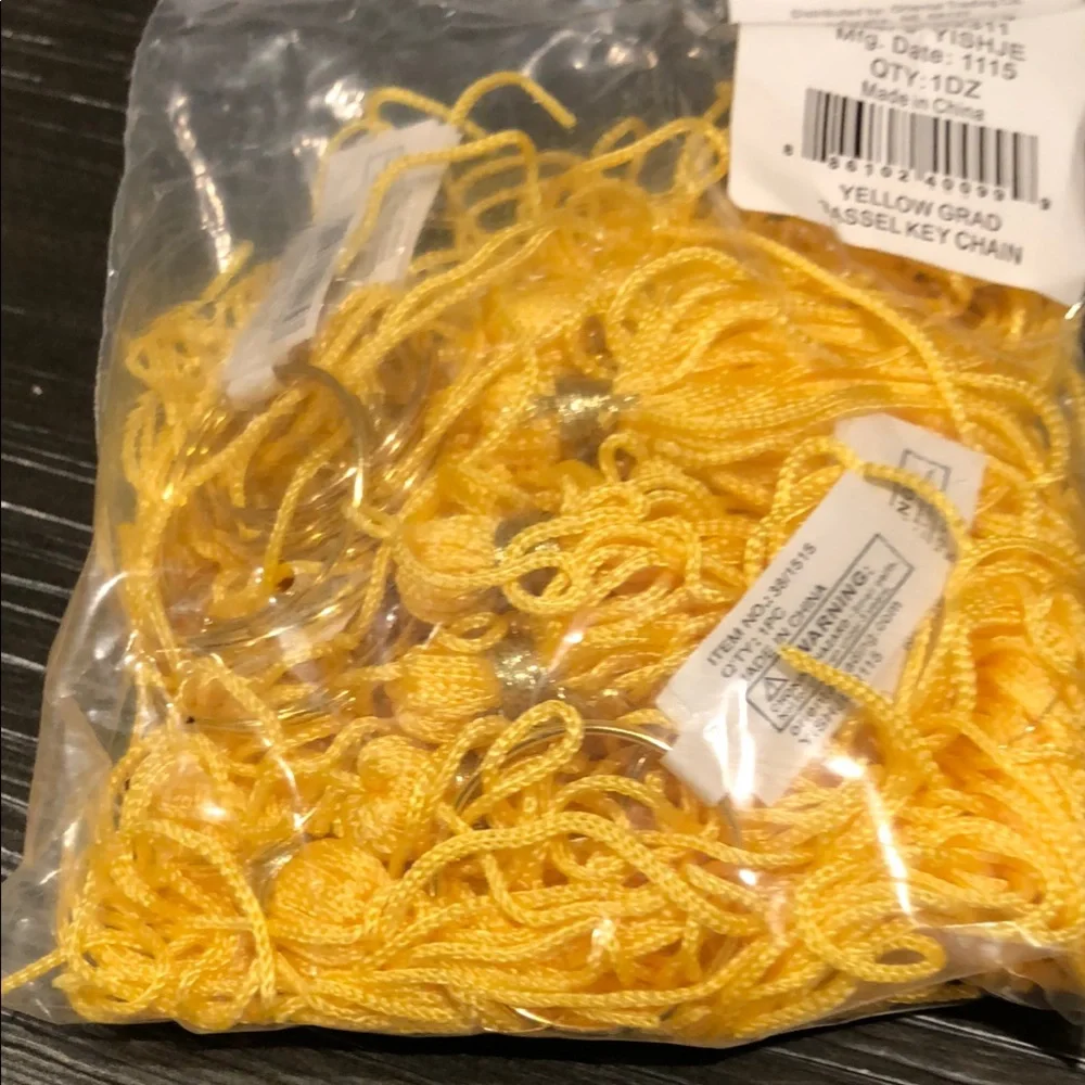 Yellow Tassel Keychain lot of at least 48